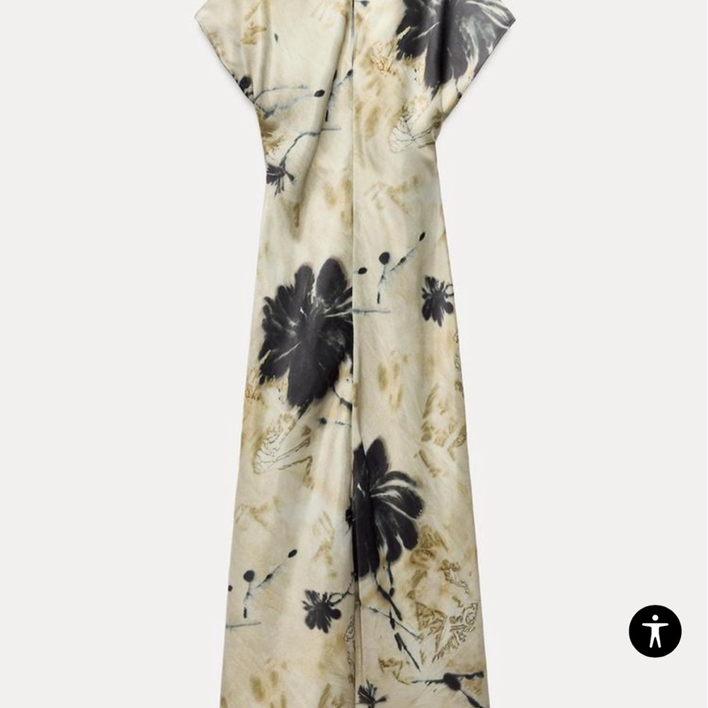 Brand new Satin effect midi Zara dress- worn once!